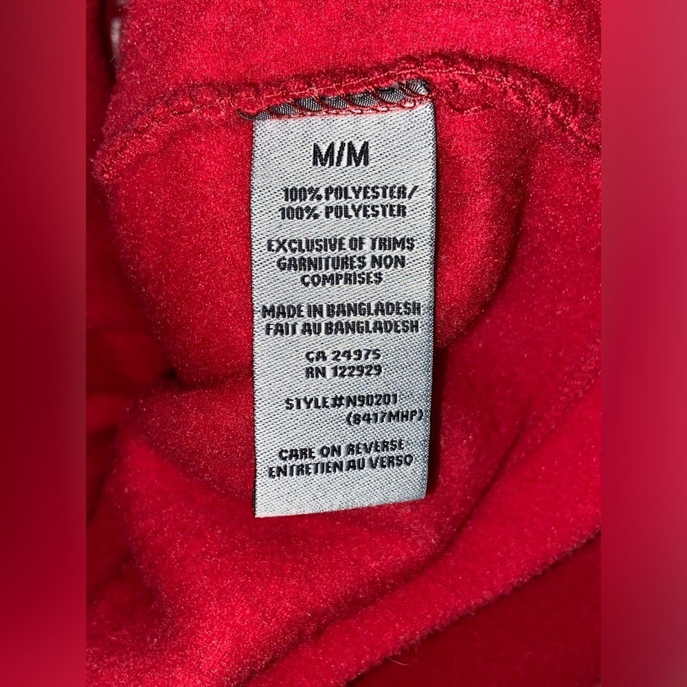NHL vintage Montreal Canadiens red fleece 1/4 zip sweater size medium - Picture 8 of 13